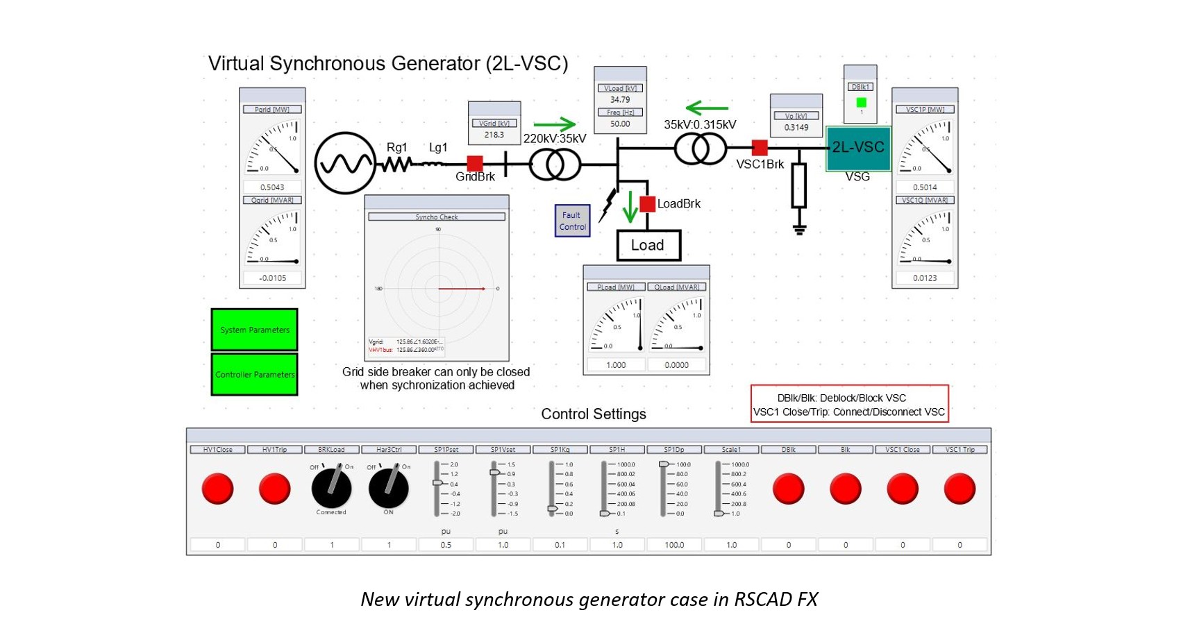 Симуляция виртуальных генераторов и силовых преобразователей GFM на симуляторе RTDS